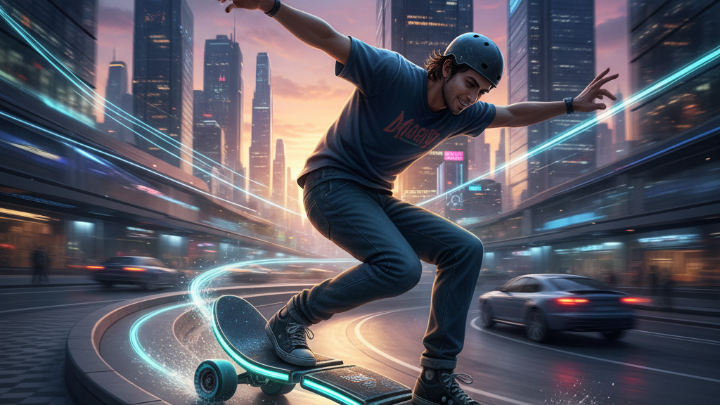 Skateboard variant where you wiggle and twist around