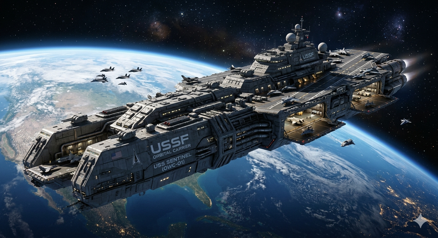 Space force orbital warship carrier
