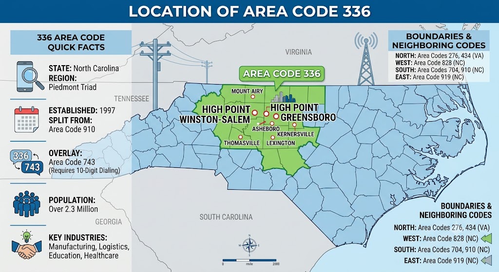 Where is area code 336